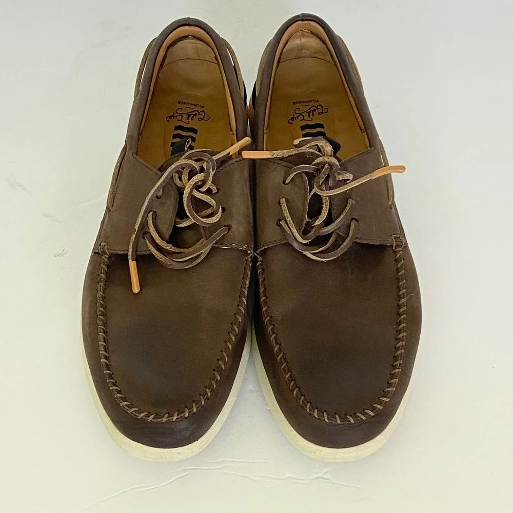 Sperry Gold Cup Plushwave Mens Brown Leather Boat Shoes STS24502 Size 10.5